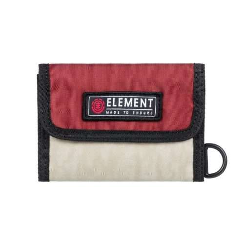 BILLETERA ELEMENT TRAIL WALLET ROJO BEIGE