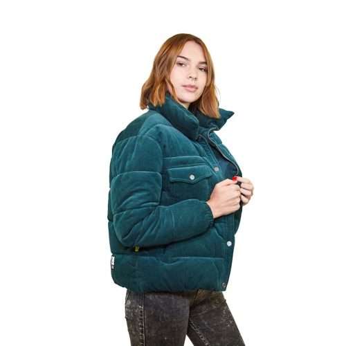 CHAQUETA WILD LAMA MUJER CHIC PUFFA PETROLEO