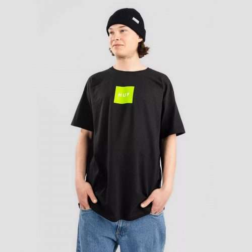 POLERA HUF HOMBRE ESSENTIALS BOX LOGO BLACK