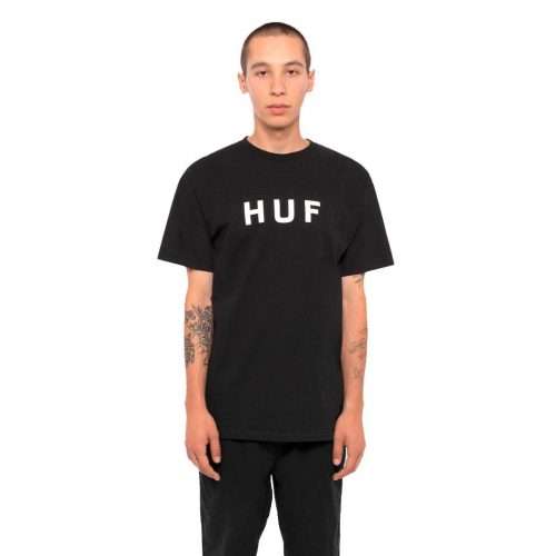 POLERA HUF HOMBRE ESSENTIALS OG LOGO S/S black 2022