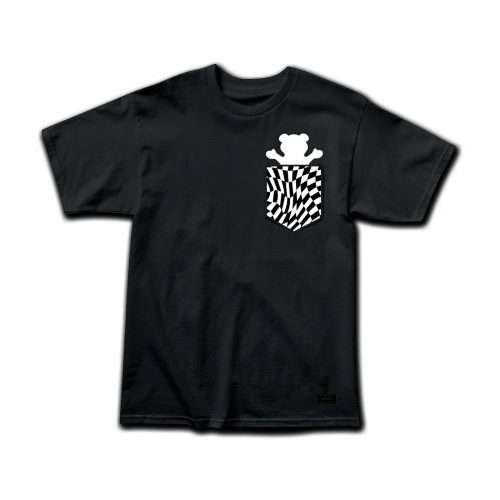 POLERA GRIZZLY TRIPPY CHECKERBOARD SS PKT Tee negro