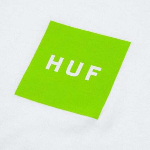 POLERA HUF HOMBRE ESSENTIALS BOX LOGO L:S WHITE