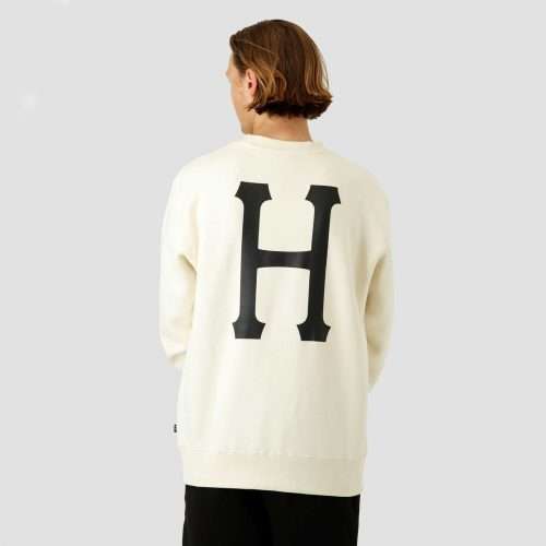 POLERON HUF ESSENTIALS CLASSIC H CREW NATURAL