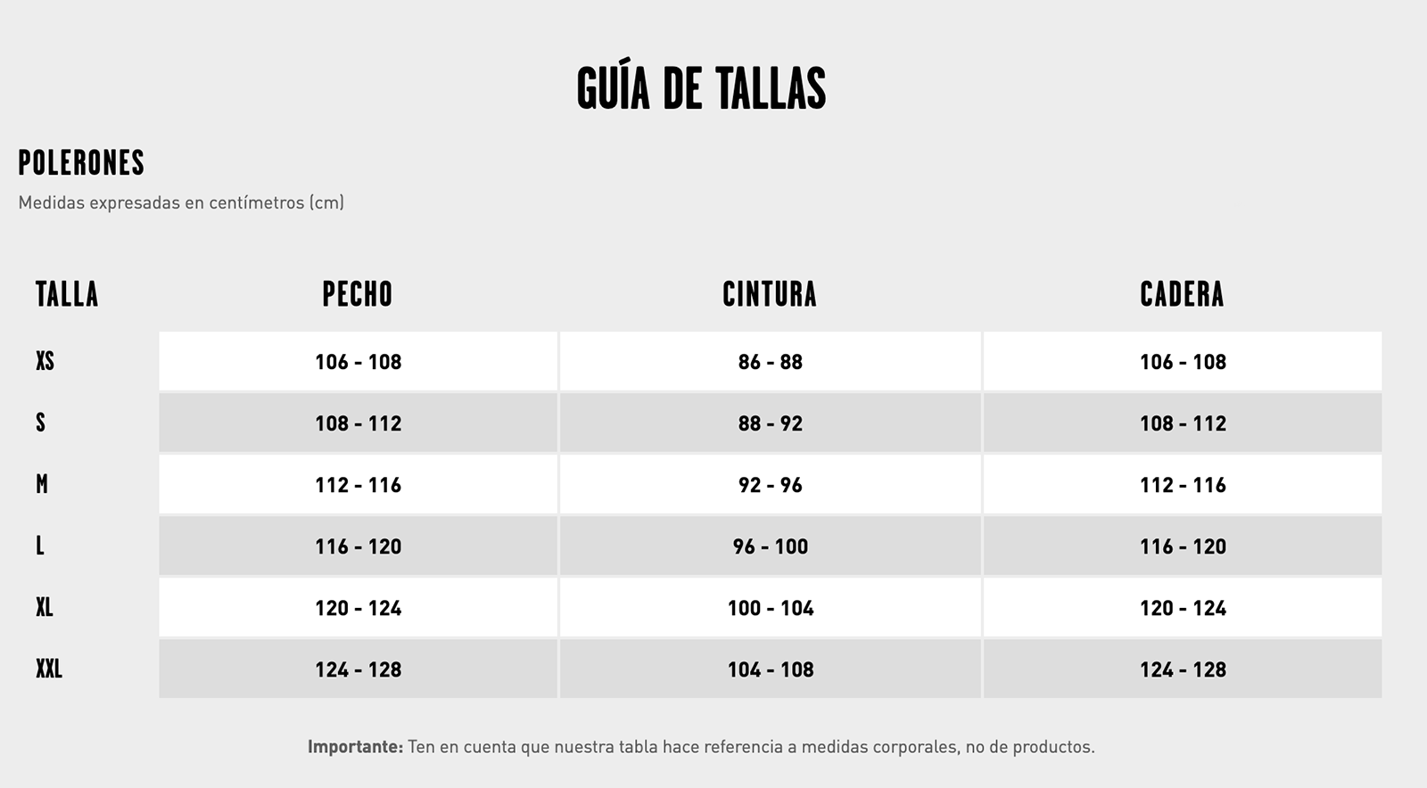 Guía de tallas gap hot sale