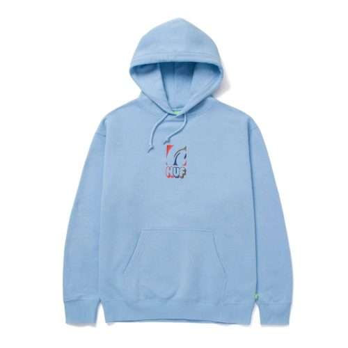 POLERON HUF H-DOG P/O HOODIE ligth blue