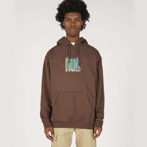 POLERON HUFBOOKEND P/O HOODIE chocolate